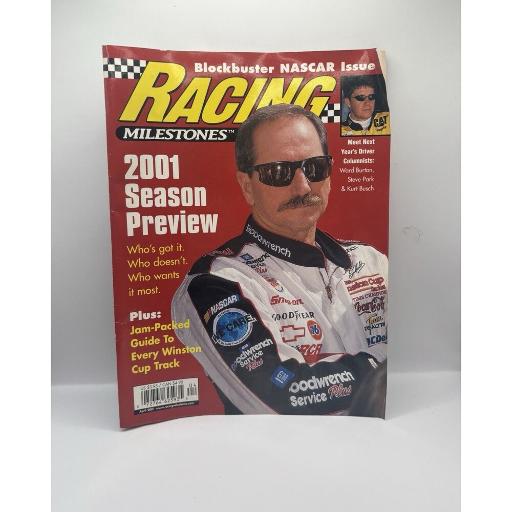 Racing Milestones-April 2001 -2001 NASCAR Season Preview Magazine-Dale Earnhardt